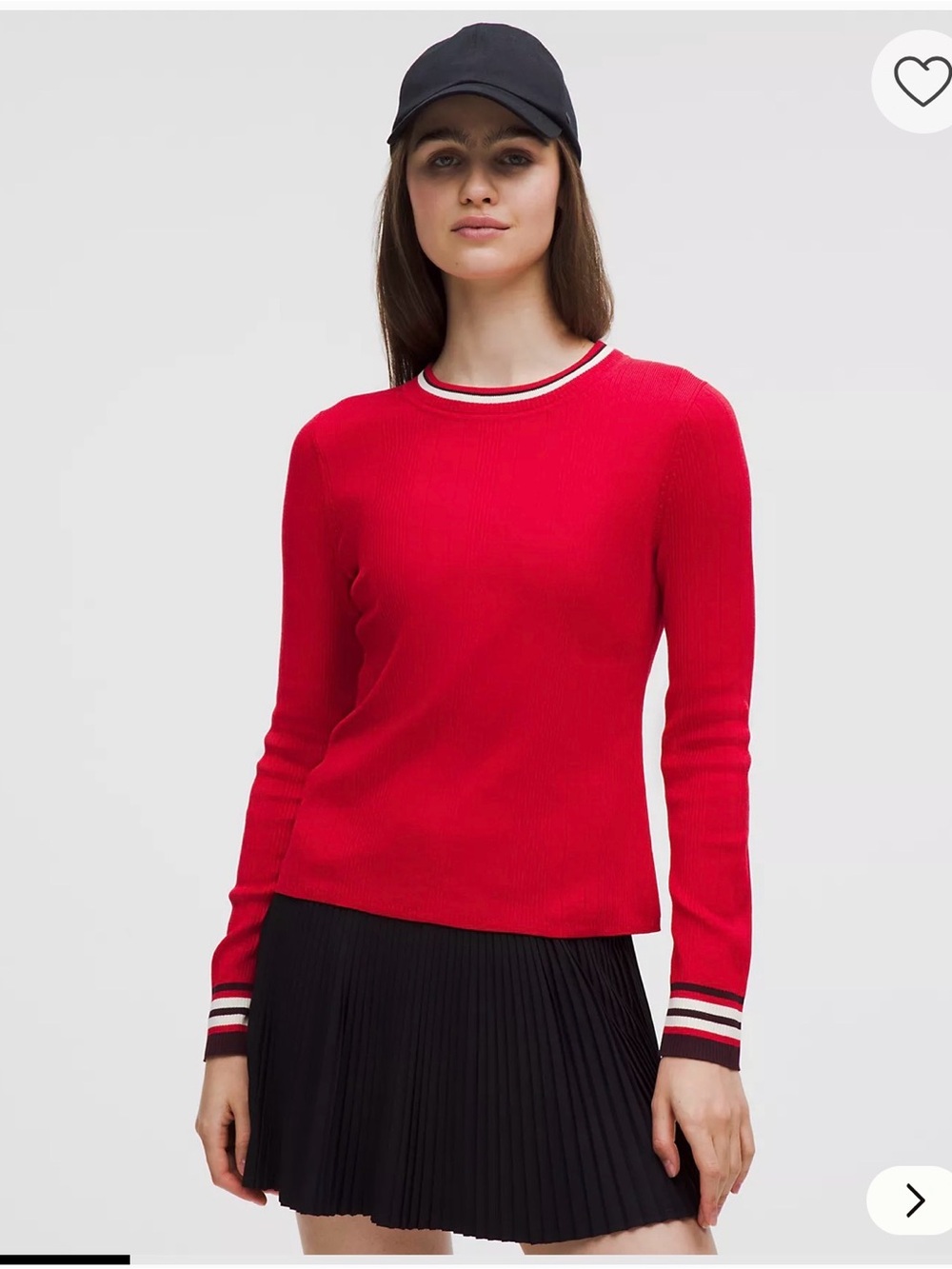 lululemon Cotton-Blend Long-Sleeve Crew lulu Red/Goodnight Plum/Light Ivory